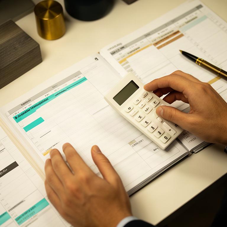 Специалист сверяет стоимость услуги и записи клиентов в ежедневнике